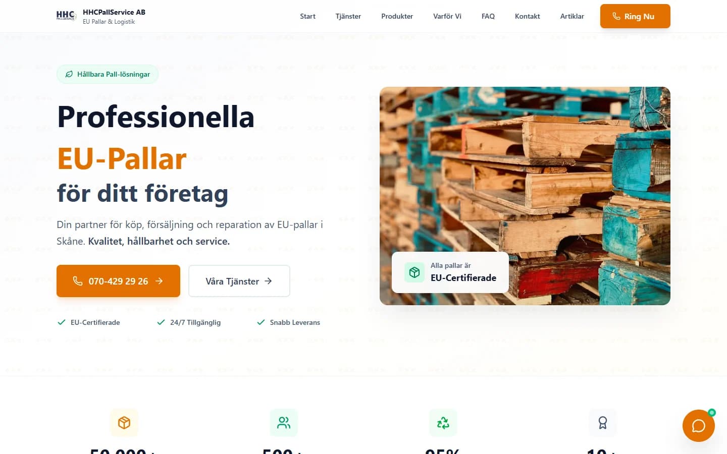Website preview: HHC Pallservice