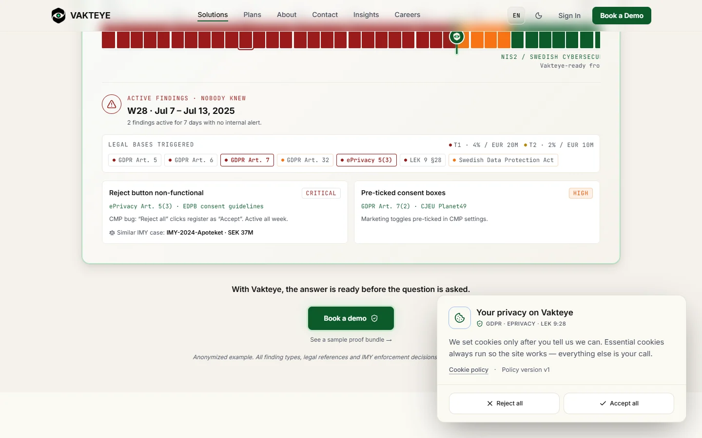 Website preview: VaktEye