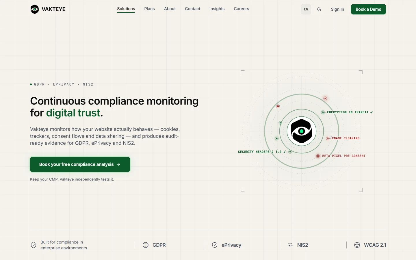 Website preview: VaktEye